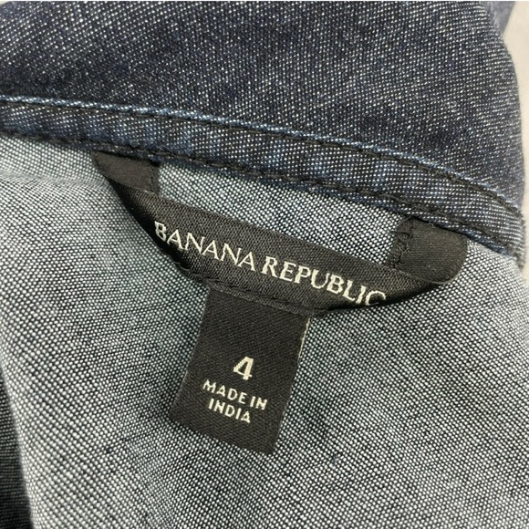 EUC. Banana Republic one shoulder chambray top. 4. - Picture 4 of 4